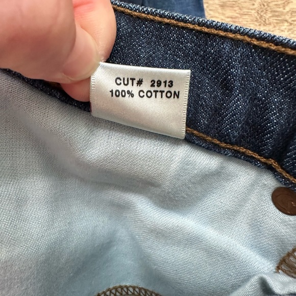 J Brand “Camille” Distressed Destroyed Dark Blue Boyfriend Jeans Crop size 30 - Picture 12 of 15